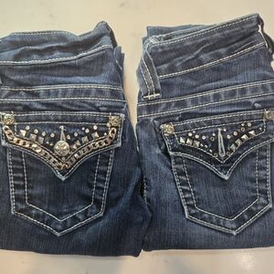 Miss Me Womens Size 22 Signature Boot Cut Jeans (2 pairs)